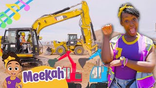 Brand New Meekah Excavator Song  Blippi and Meekah Construction Nursery Rhymes for the Family [upl. by Colin68]