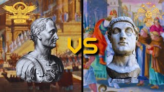 Roman Empire VS Byzantine Empire  Side to Side Comparison [upl. by Dorella]