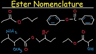 Naming Esters  IUPAC Nomenclature Branches Substituents amp Benzene Rings  Organic Chemistry [upl. by Feinleib]