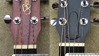 String spacings for a 6 string guitar and two baritone ukuleles [upl. by Yemane227]