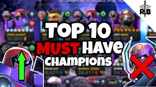 Top 10 Must Have Champions in Marvel Contest Of Champions [upl. by Sewoll]