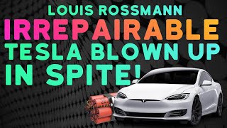 Man blows up Tesla because of battery repair bill [upl. by Mal]