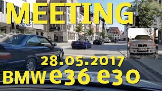 28052017 E36 treffen NeuUlm meeting buluşma e30 bmw drift m3 turbo Tuning projekt burnout ulm [upl. by Earesed533]