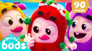 Conquering Fear Trying Greens  Minibods  Mini Oddbods  Baby Oddbods  Funny Cartoons For Kids [upl. by Eugenia892]