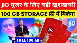 Jio 100 Gb Cloud Storage Free  jio TV amp Jio AI  Jio New Offers At Reliance AGM Meeting [upl. by Phillane967]