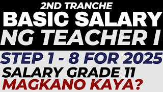 BASIC SALARY NG TEACHER I STEP 1  8 FOR JANUARY 2025 MAGKANO KAYA [upl. by Carberry]