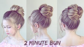 2023 Simple Two Minute Bun Style [upl. by Rick815]