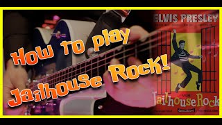 How to Play Jailhouse Rock Guitar Lesson [upl. by Leavy]