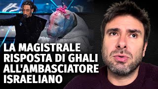 La magistrale risposta di Ghali allambasciatore israeliano [upl. by Tedmund514]