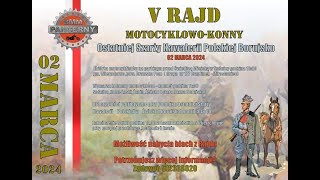 V Rajd Motocyklowo Konny Ostatniej Szarzy Kawalerii Polskiej Borujsko [upl. by Zita]