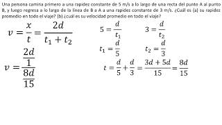 Física  Velocidad promedio  Ejemplo 7 [upl. by Asare]