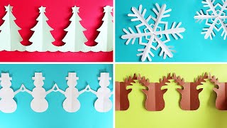 How to Make Christmas Paper Chains  Easy Christmas Crafts [upl. by Jilleen]