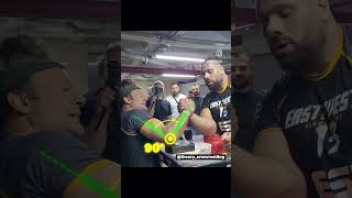 DEVON LARRATT VS LEVAN lutadebraço armwrestling training [upl. by Ayat170]