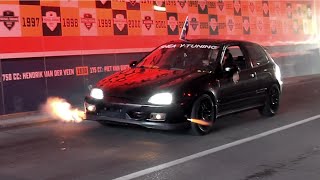 BEST OF Honda Civic SOUNDS Compilation Flames Accelerations Revs Burnouts [upl. by Yrram]