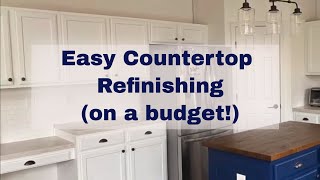 Easy Countertop Refinishing on a Budget [upl. by Annohsak948]