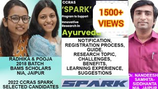 CCRAS SPARK PROGRAM EXPERIENCE PROCESS BENEFITS SUGGESTIONS POOJA amp RADHIKA NIA JAIPUR bams [upl. by Sev]