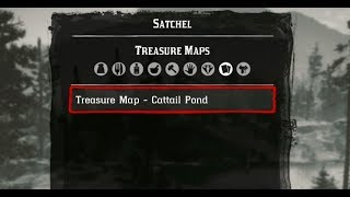 Cattail Pond location Red Dead Online Treasure Map [upl. by Novikoff]