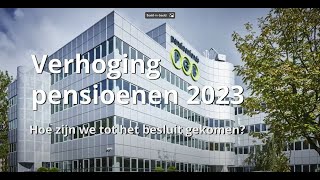 Pensioenfonds PGB toelichting verhoging pensioenen 2023 [upl. by Gambrill]