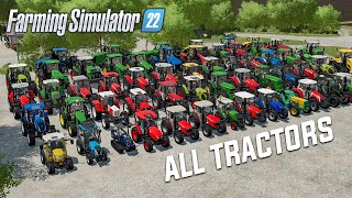 Farming Simulator 22 ALL TRACTORS Garage Tour [upl. by Ydner]