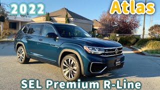 2022 Volkswagen Atlas SEL Premuim RLine  full Review amp Test Drive [upl. by Rodmann]