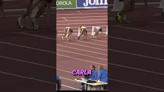 Incredible 60m Hurdles Performance by Carla Calvo Herrero Hurdles Athletics [upl. by Oralee]