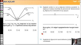 2ACİL YAYINLARI GEOMETRİNİN İLACI Doğruda Açılar Test 2 [upl. by Halona59]