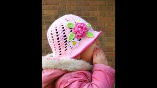 Crochet panama hat crochet cloche hat for Spring and summer [upl. by Gaddi]