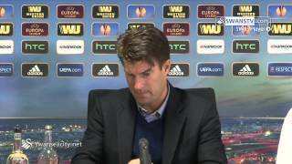 Swansea City Video Michael Laudrup after St Gallen win [upl. by Almund280]