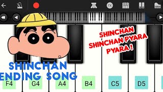 Shin Chan ending song piano tutorial quotshinchanshinchan pyara pyara songquot [upl. by Bj]