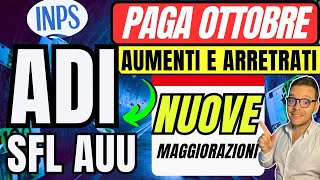 INPS🔴AUMENTI OTTOBRE ARRETRATI✅ ADI SFL AUU💶MAGGIORAZIONI e NUOVE DATE📅 NASPI [upl. by Janelle929]