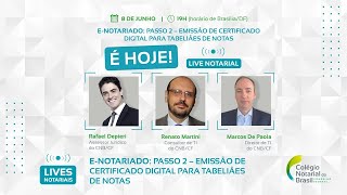 ENOTARIADO PASSO 2  EMISSÃO DE CERTIFICADO DIGITAL PARA TABELIÃES DE NOTAS  AO VIVO [upl. by Gayl526]