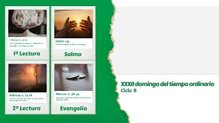 Lectio Divina del XXXII domingo del tiempo ordinario Ciclo B [upl. by Akihsat]