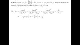 Logarytm o podstawie 2 pierwiastki z 2 z 4 [upl. by Yahska]