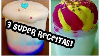 FIZ SUPER RECEITAS  SOUFFLE SLIME  BUBBLY SLIME  DIYCLAY SLIME E COMO FAZER SOFT CLAY CASEIRA [upl. by Nairrot]