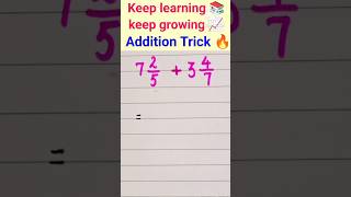 Addition of Mixed Fractions  Maths Tricks studywithjyoti [upl. by Adnerad]