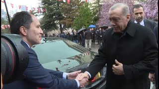 President Erdogan visits YRP Chairman Erbakan [upl. by Royd]