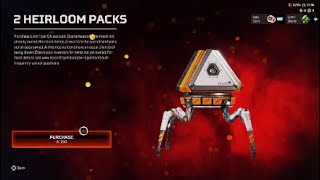 Opening 2 Heirloom Packs Apex Legends [upl. by Ettennat588]