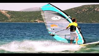 Windsurfing The Laydown Gybe Slalom Gybe [upl. by Eliathan]