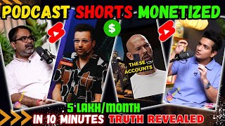 🚨Turn Your Podcast Shorts into YouTube Money in 10 minutes  How To Monetize Podcast Shorts Channel [upl. by Anawak]