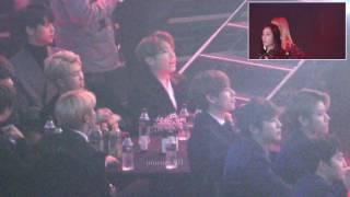 repost seoul music award 2017 BTS EXO reaction to BLACKPINK [upl. by Niuqaoj]