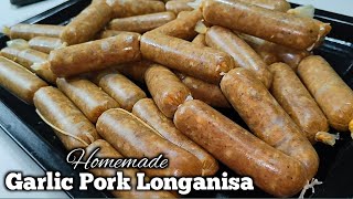 How to make Easy Garlic Pork Longanisa by mhelchoice Madiskarteng Nanay [upl. by Leanahtan]