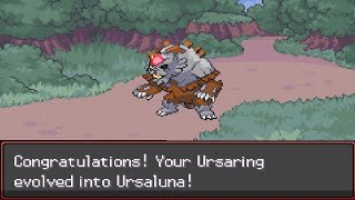 How to Evolving Ursaring into Ursaluna Blood Moon  Pokemon Super Dark Worship 20 [upl. by Lletnom]