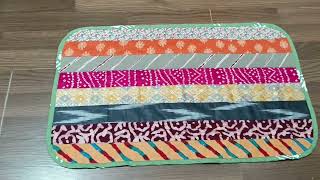 Easy Doormat making at home  Scrap Fabric Reuse Idea [upl. by Leona344]