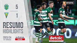 Resumo Sporting 51 Estoril Liga 2324 16 [upl. by Sidran]