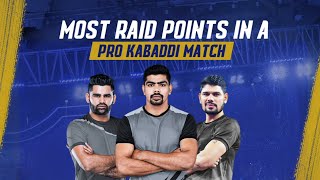 Throwback to the most raid points in a match  Pro Kabaddi [upl. by Donell]