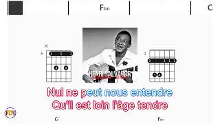 HENRI SALVADOR Jardin d´hiver FCN GUITAR CHORDS amp LYRICS [upl. by Idnir]