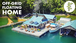 25 Years Living OffGrid on a SelfBuilt Floating Home [upl. by Whitver]