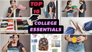 Top 10 ✅ College Essentials Every Girl IGNORES 😱College Backpack Shopping 😍 Amazon [upl. by Narib]