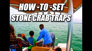 How To Set Stonecrab Traps For Beginners come with us fishing stonecrab [upl. by Ynnatirb]