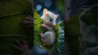 Tiny baby dormouse on a leaf Pure cuteness BabyDormouse TinyCuteness NatureAdorable Wildlife [upl. by Tomkins]